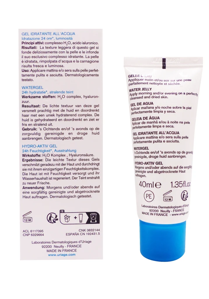 URIAGE GELEE D'EAU 40ML 3 dos gelee deau uriage 40 ml