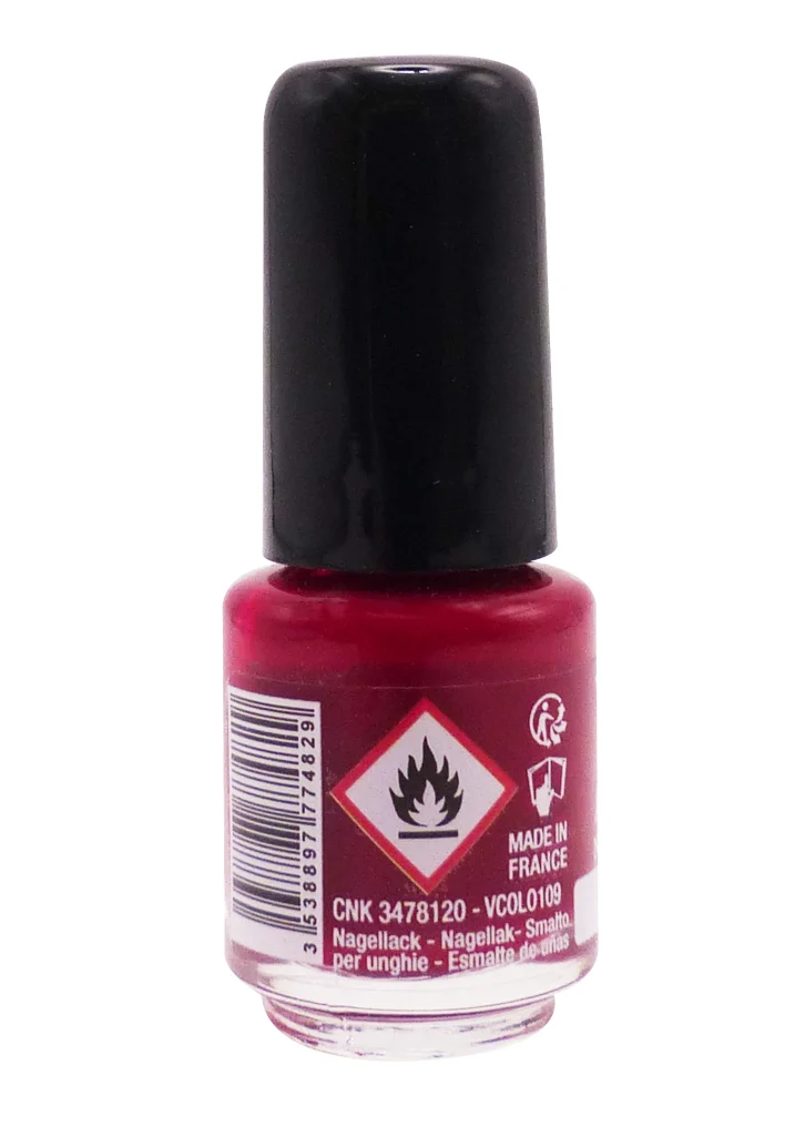 VITRY VERNIS A ONGLES MINI N°109 GRENAT 4ML 3 dos grenat