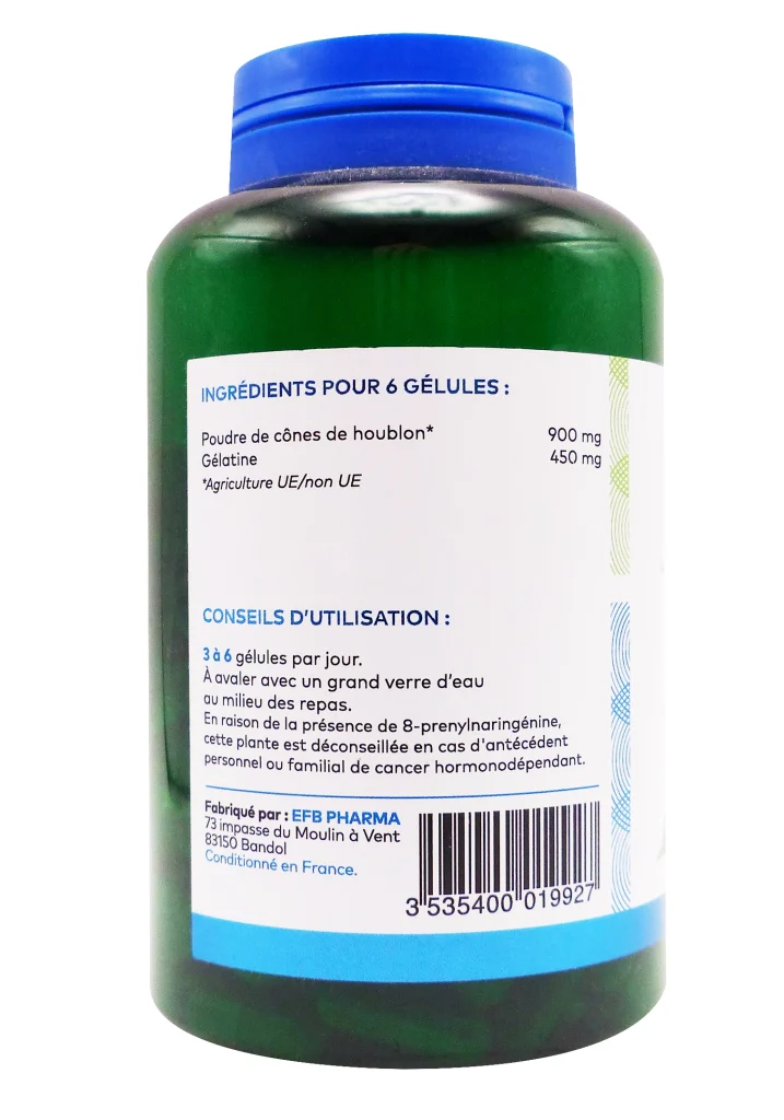 PHARMASCIENCE HOUBLON 200 GELULES 3 dos houblon pharmascience 200 gelules