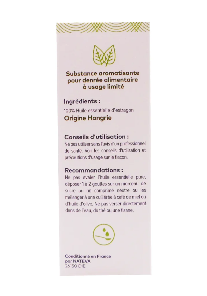 PHARMASCIENCE HUILE ESSENTIELLE ESTRAGON 5 ML 4 dos huile essentielle 7