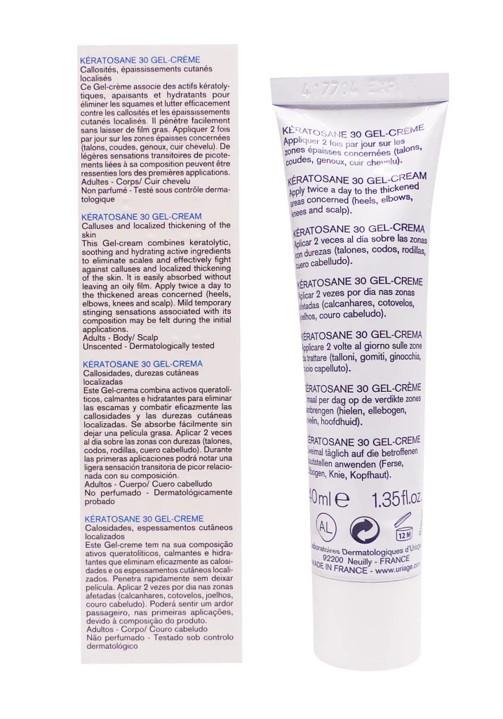 URIAGE KERATOSANE 30 GEL CREME 40ML 3 dos keratosane gel creme uriage dos