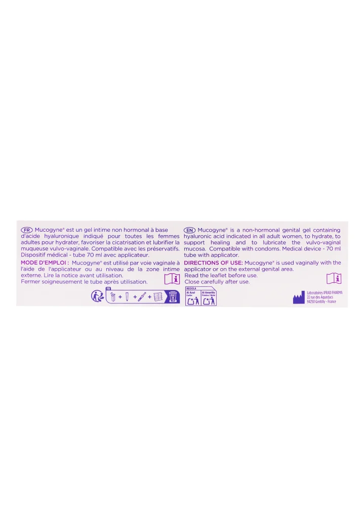 MUCOGYNE GEL INTIME 70ML 3 dos mucogyne 2