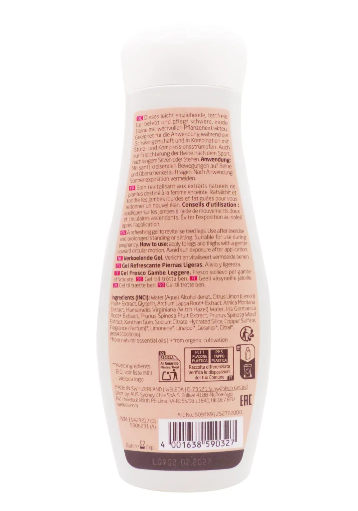 WELEDA GEL JAMBES LEGERES 200ML 3 dos mum