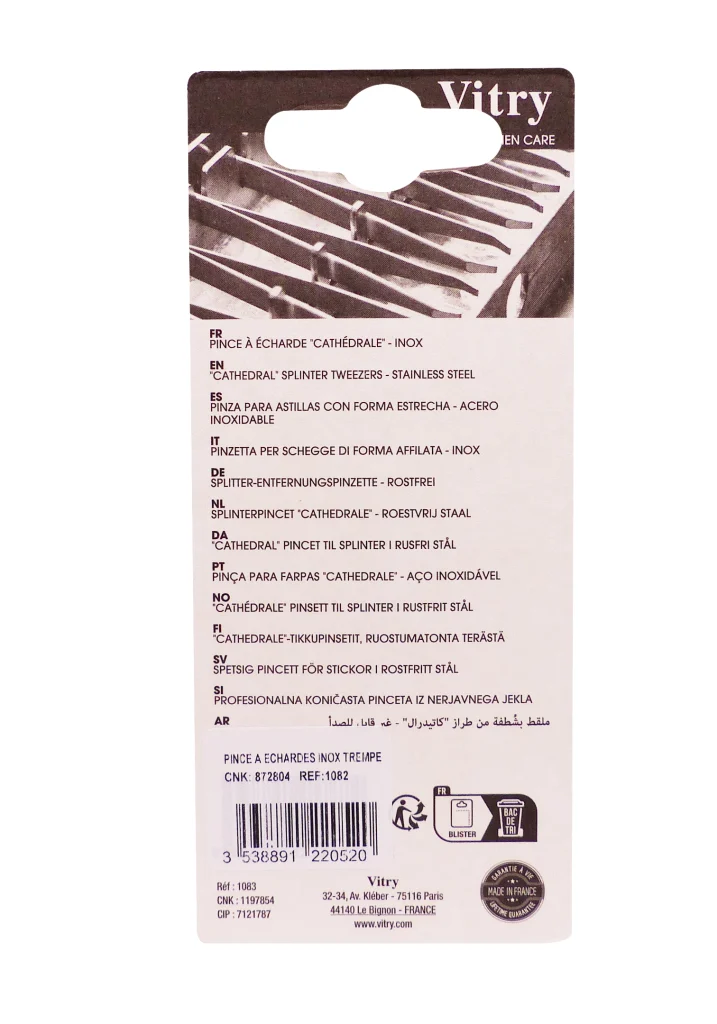 VITRY PINCE A ECHARDE "CATHEDRALE" 3 dos pince a echardes
