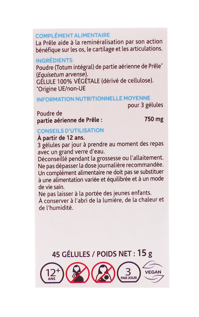 ARKOGELULES PRÊLE BIO 45 GELULES ARKOPHARMA 3 dos prele 45 gelules