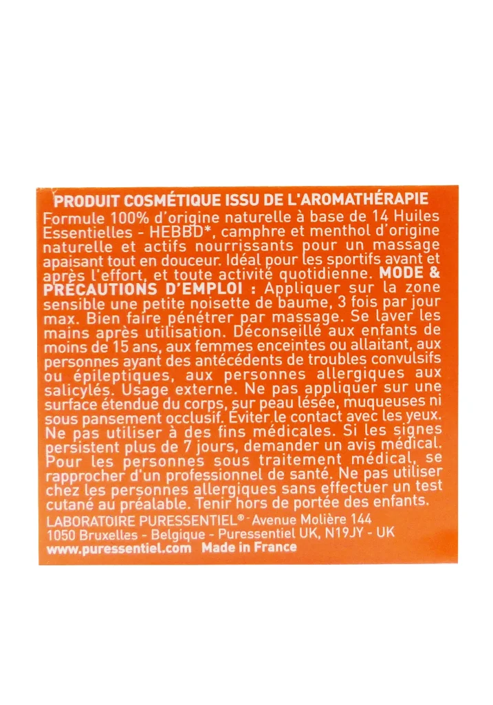 PURESSENTIEL BAUME ARTICULATIONS MUSCLES 30 ML 5 dos puressentiel