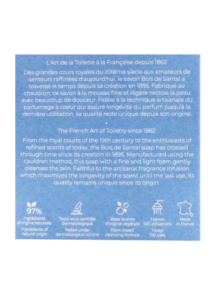 dos savon bois de santal roger et gallet