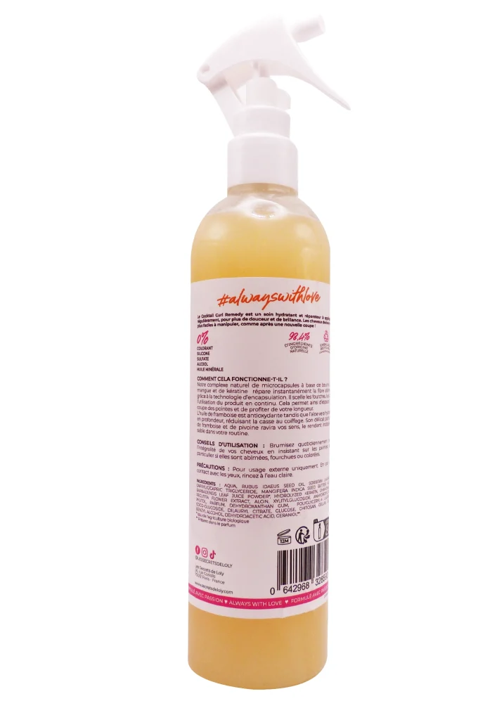 LES SECRETS DE LOLY COCKTAIL CURL REMEDY SPRAY HYDRATANT 310 ML 3 dos spray les secrets de loly