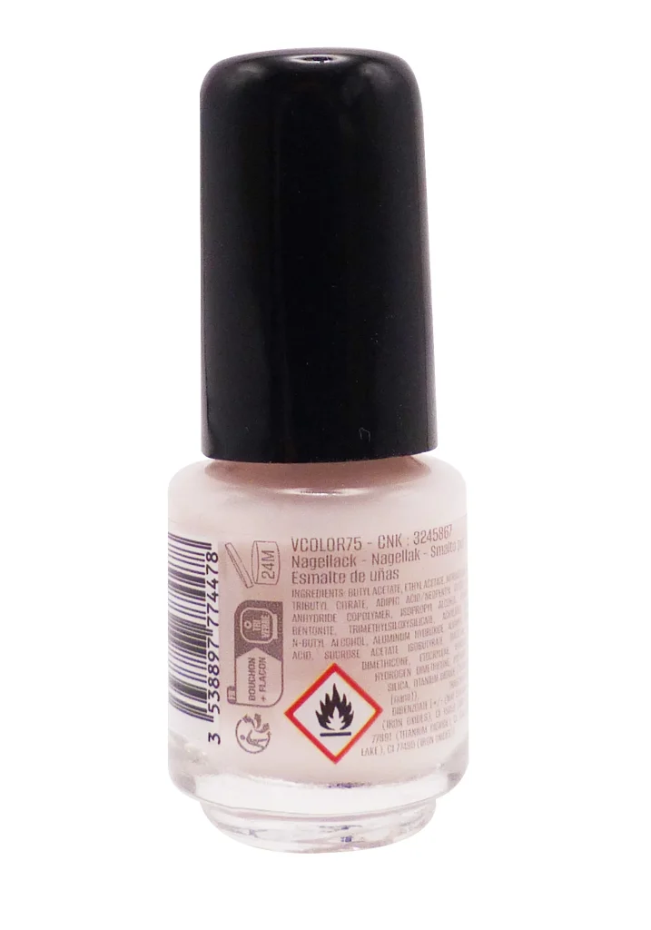 VITRY VERNIS A ONGLES MINI CHAMALLOW 4ML 3 dos venis rose pale