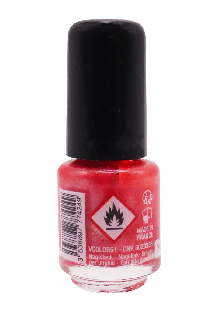 VITRY VERNIS A ONGLES MINI N°51 ROUGE PASSION 4ML 3 dos vernis 3