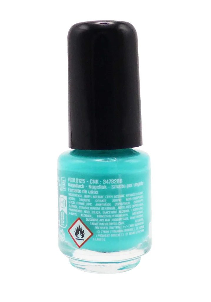 VITRY VERNIS A ONGLES MINI N°125 CARAIBES 4ML 3 dos vernis caraibes