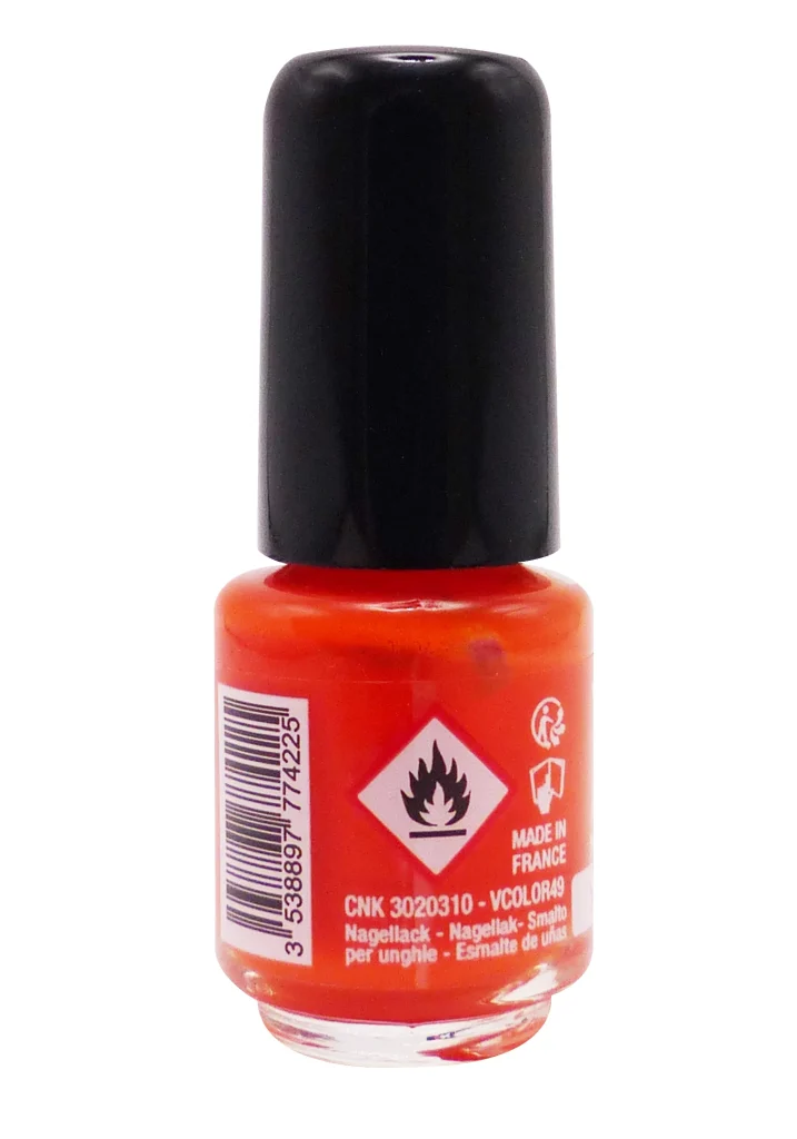 VITRY VERNIS A ONGLES MINI N°49 FLAMENCO 4ML 3 dos vernis flamenco