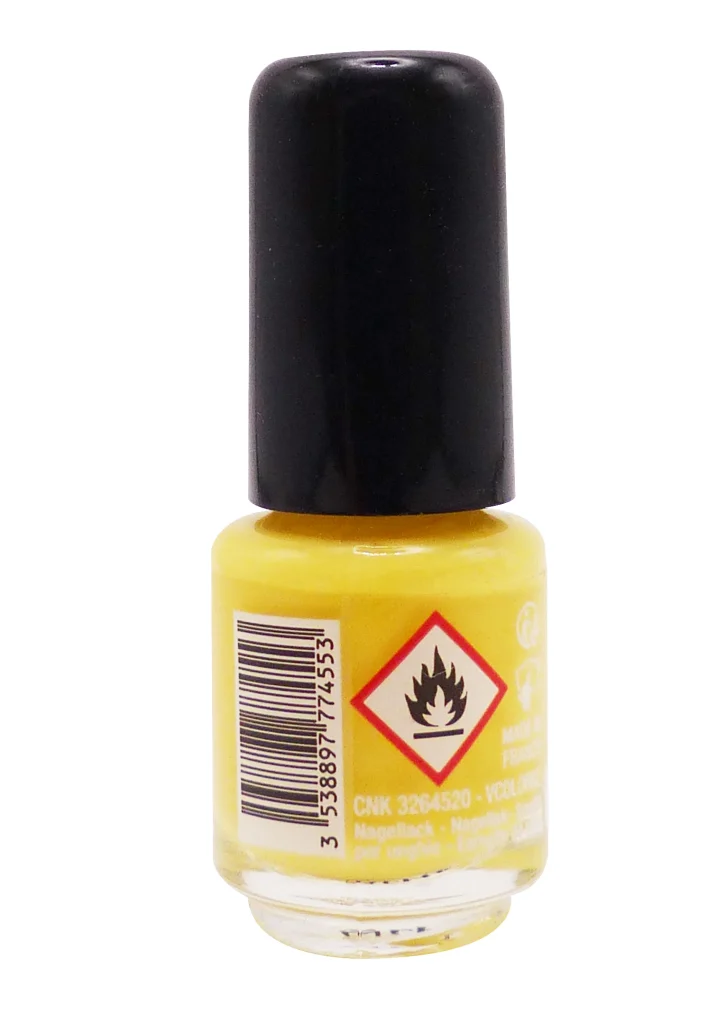VITRY VERNIS A ONGLES MINI N°82 MIMOSA 4ML 3 dos vernis mimosa