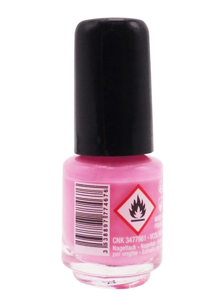 VITRY VERNIS A ONGLES MINI N°94 BABY PINK 4ML 3 dos vernis rose