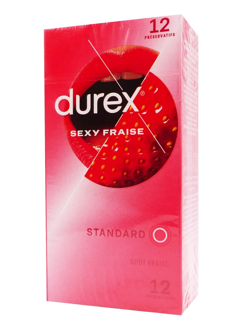 durex sexy fraise standard 12 préservatifs