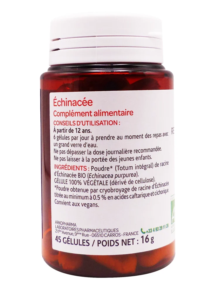 ARKOGELULES ECHINACEE BIO 45 GELULES 5 echinacee 45 gelules
