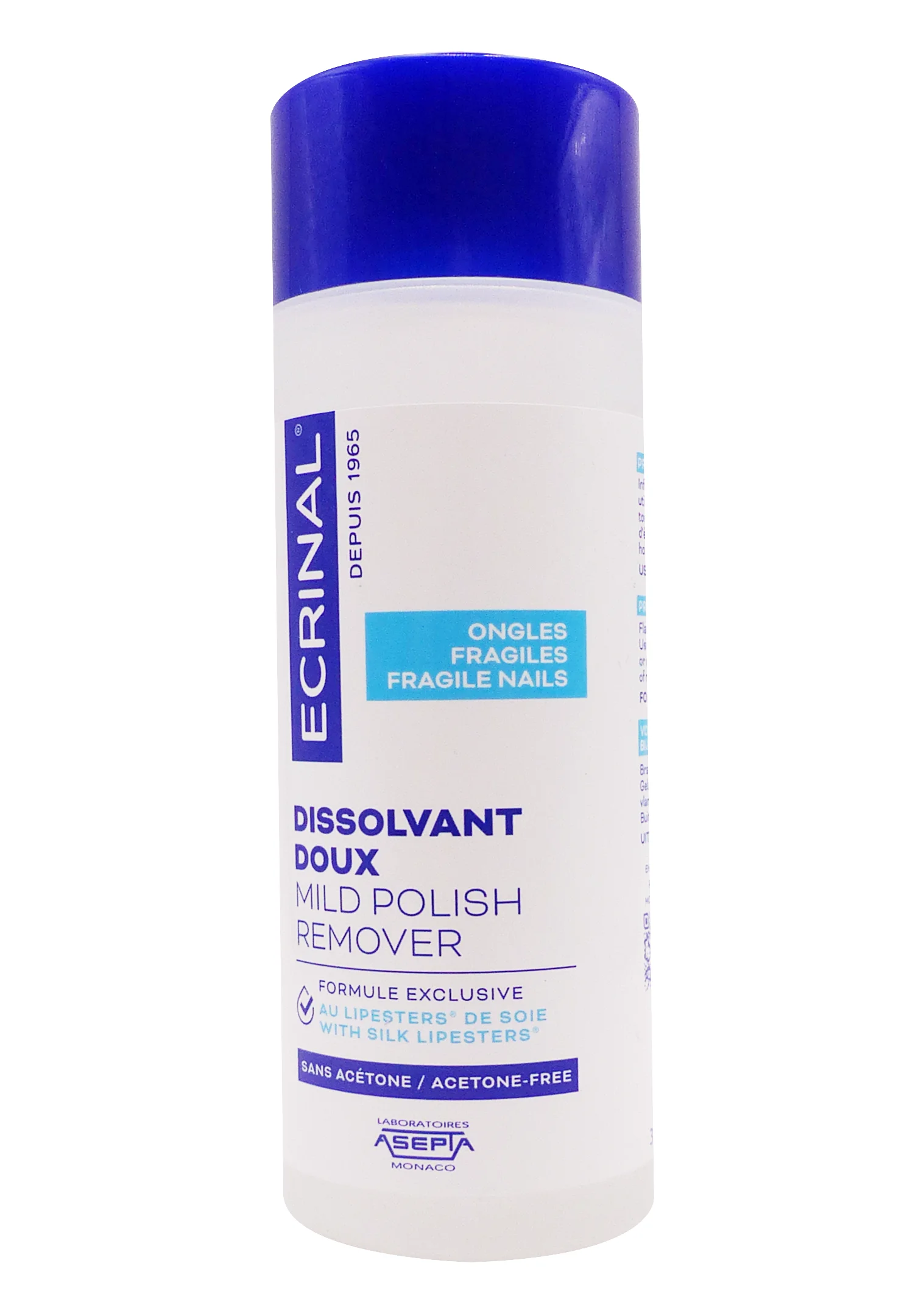 ECRINAL DISSOLVANT DOUX ONGLES FRAGILES 125 ML 1 ecrinal dissolvant doux