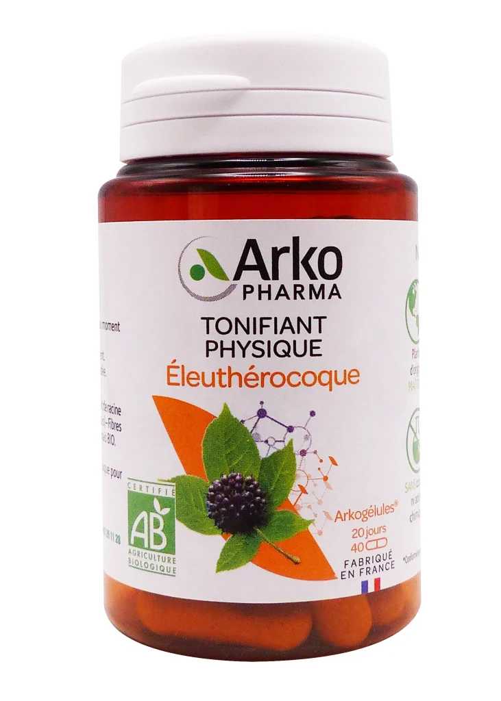 ARKOGELULES ELEUTHEROCOQUE BIO 40 GELULES 4 eleutherocoque pot