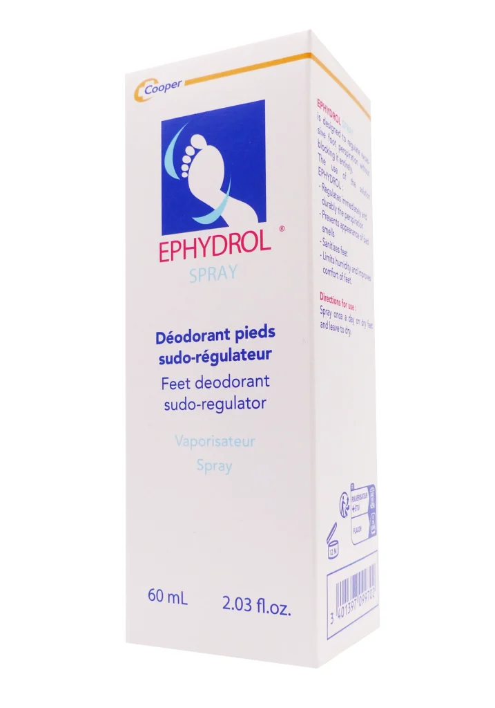 EPHYDROL DEODORANT PIEDS SPRAY 60ML 2 ephydrol spray 60 ml