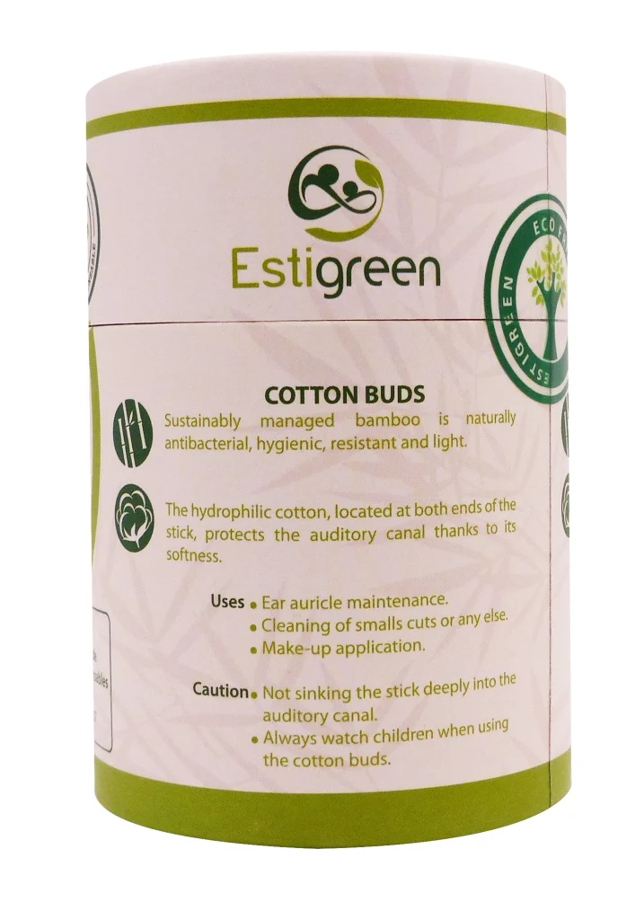 ESTIGREEN COTONS-TIGES BAMBOU X100 3 estigreen cotons tige dos