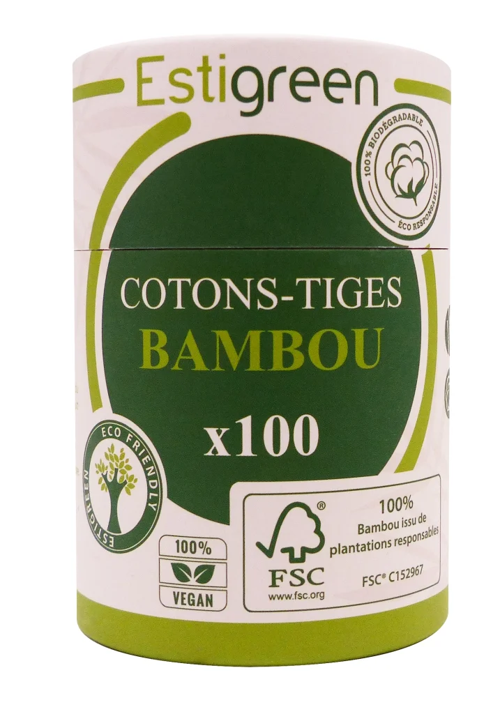 ESTIGREEN COTONS-TIGES BAMBOU X100 2 estigreen cotons tiges bambou x100