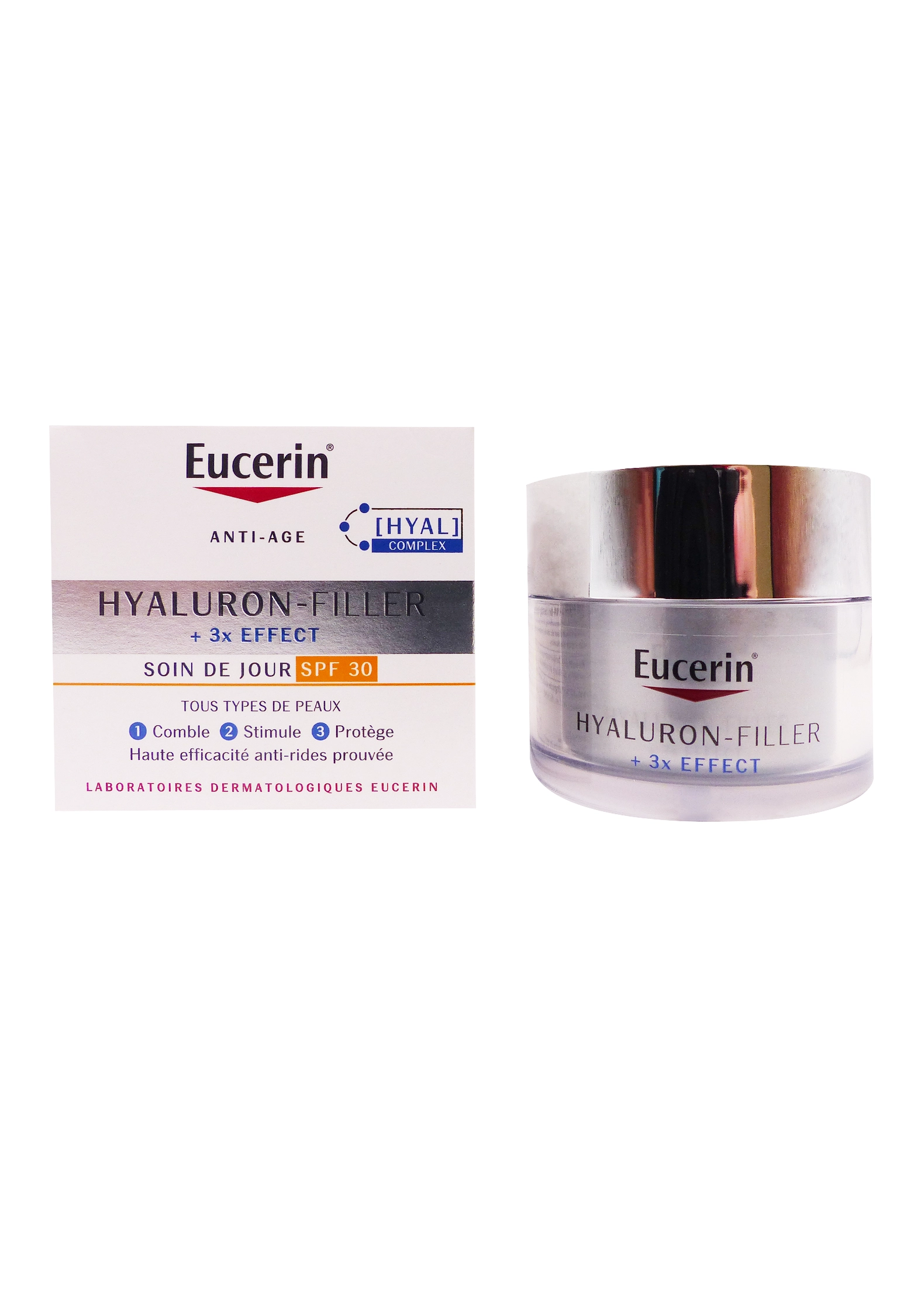 EUCERIN HYALURON-FILLER+3X EFFECT SOIN JOUR SPF30, 50ML 1 eucerin hyaluron filler soin de jour spf 30 3 effect
