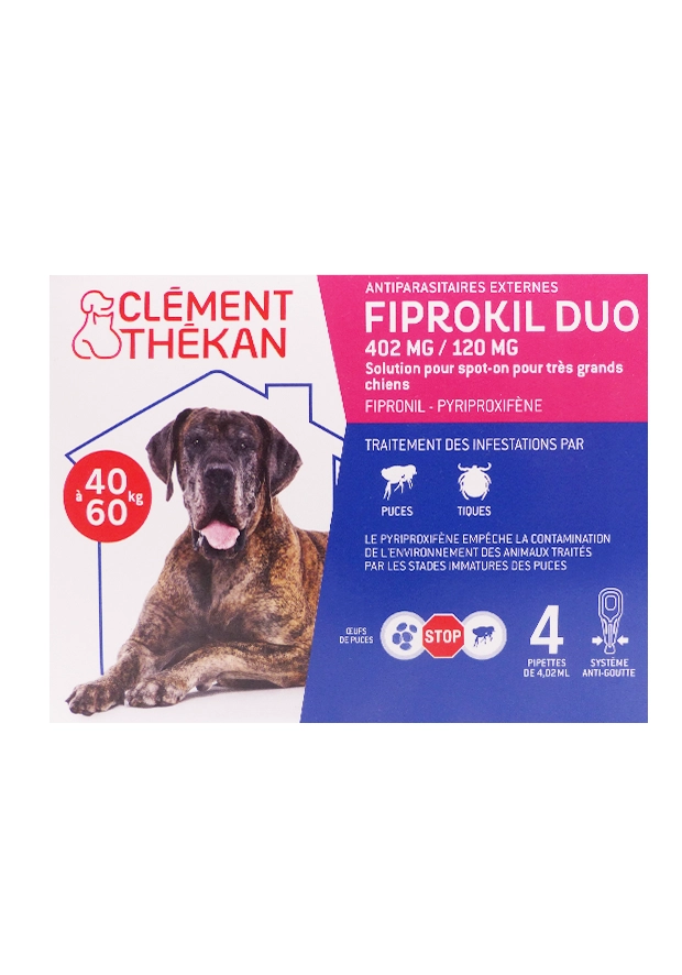 fiprokil duo chien 40a60 kg thékan 4 pipettes