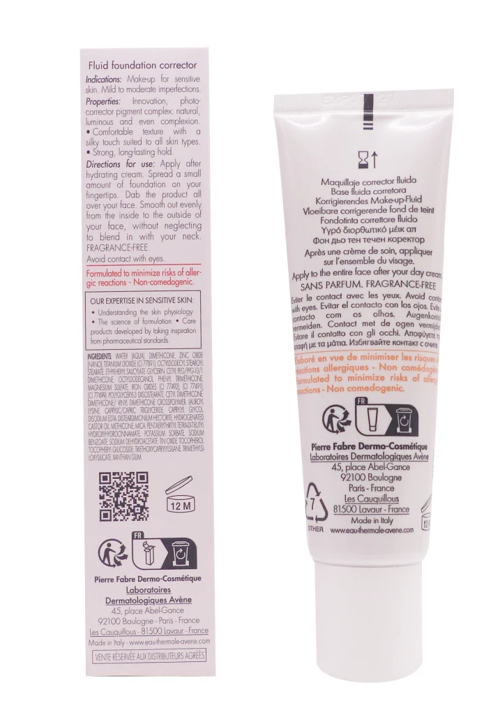 fond de teint sable couvrance dos