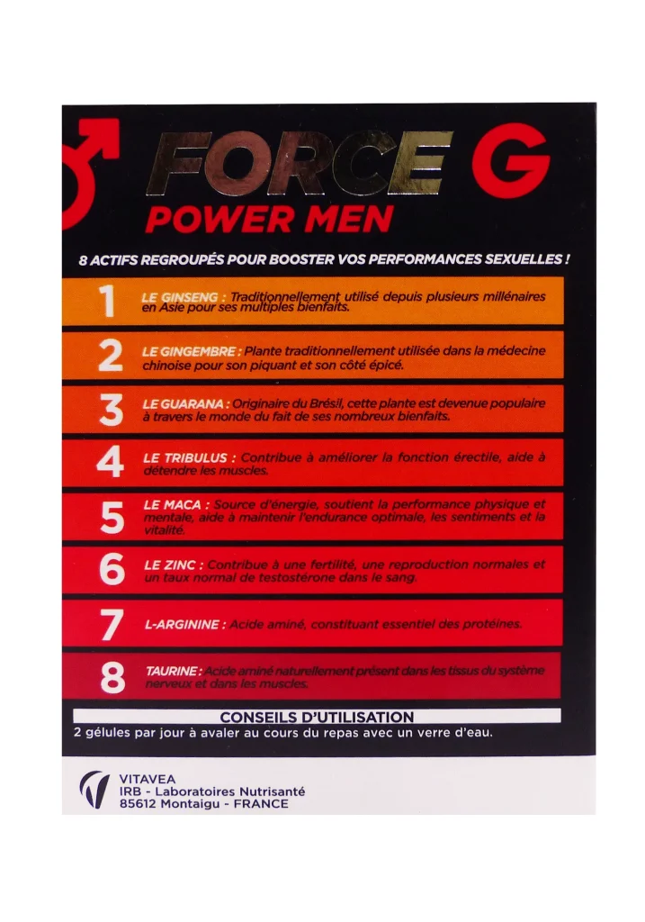FORCE G POWER MEN 60 GELULES 4 force g power men
