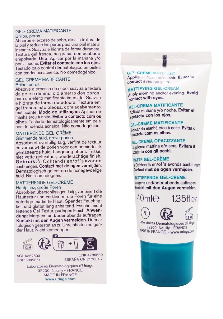 URIAGE HYSEAC MAT GEL-CREME MATIFIANT 40ML 3 gel creme matifiante uriage 40 ml