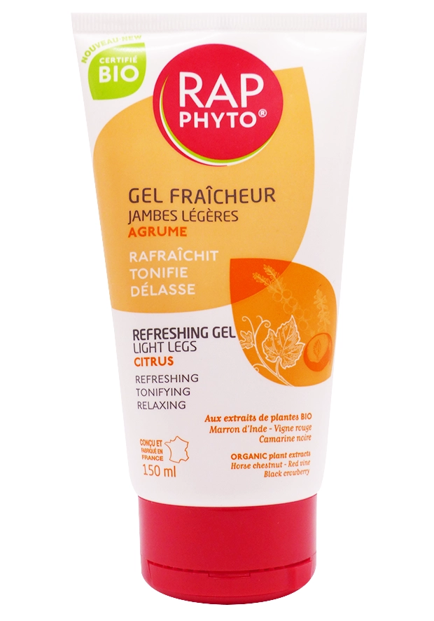 RAP PHYTO GEL FRAICHEUR AGRUME 150ML 1 gel fraicheur jambes rap phyto
