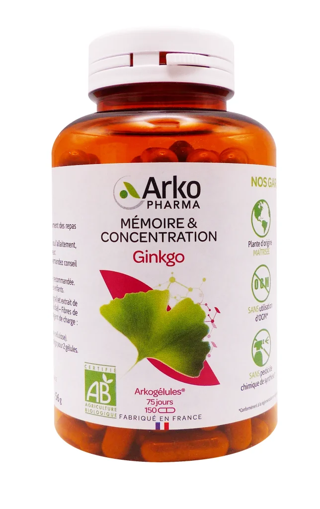 ARKOGELULES GINKGO 150 GELULES ARKOPHARMA 4 ginko pot