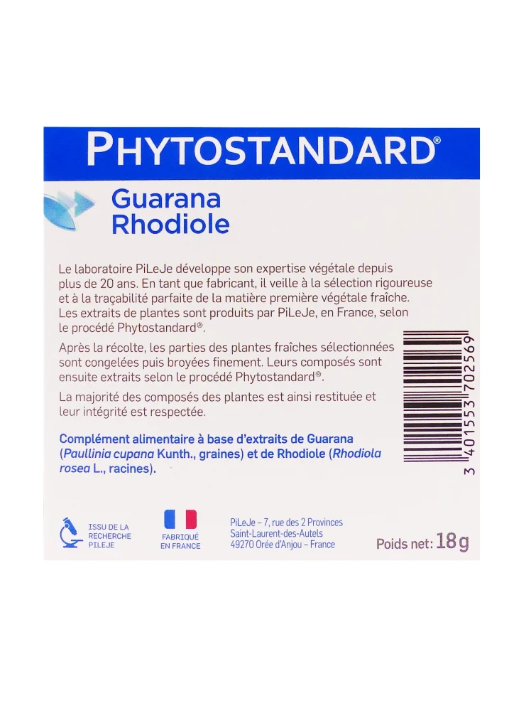 guarana rhodiole phytostandard