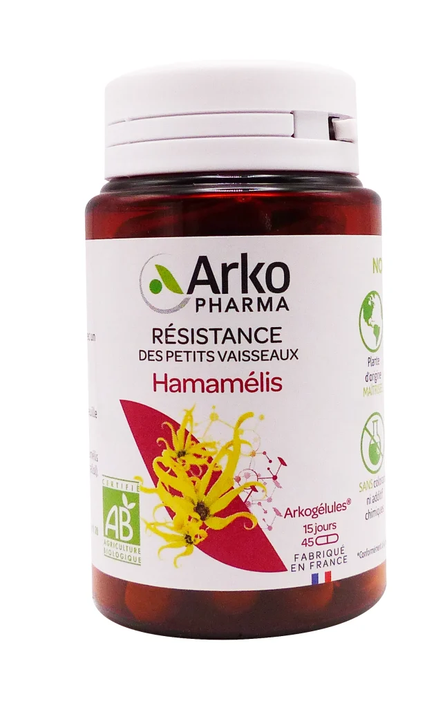 ARKOGELULES HAMAMELIS BIO 45 GELULES ARKOPHARMA 4 hamamelis 45 gelules