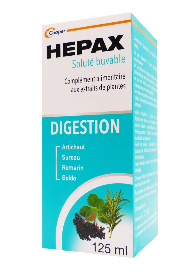 hepax soluté buvable digestion 125 ml