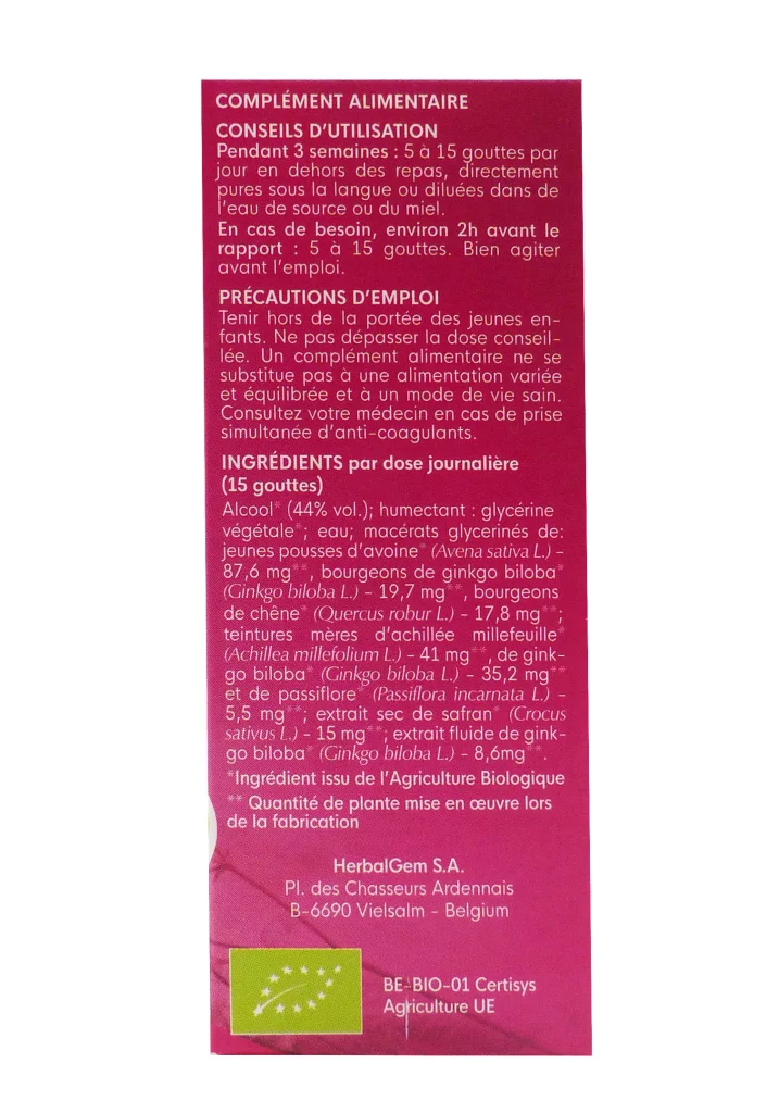 HERBALGEM LIBIDOGEM FEMME BIO 30ML 5 herbalgem dos
