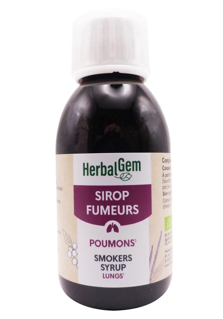 HERBALGEM SIROP FUMEURS BIO 150ML 3 herbalgem sirop fumeurs poumons