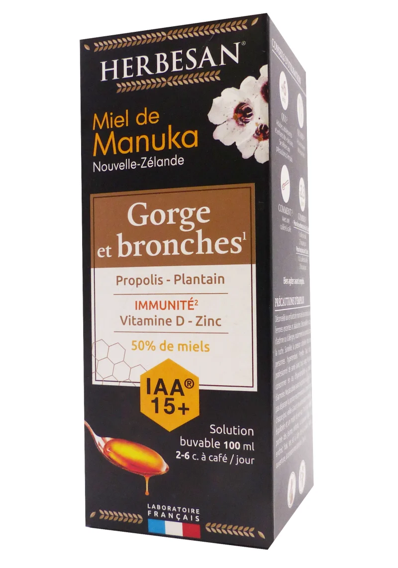 herbesan miel de manuka gorge et bronches