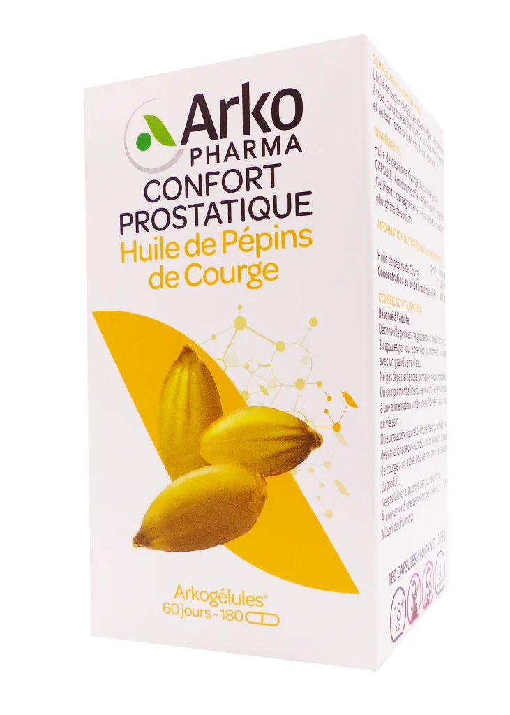 ARKOGELULES HUILE DE PEPINS DE COURGE BIO 180 CAPSULES 2 huile de pepin de courge 180 gelules