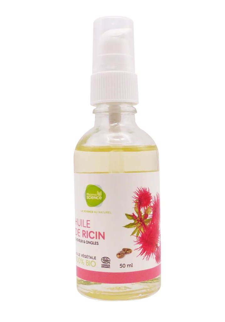 PHARMASCIENCE HUILE VEGETALE DE RICIN BIO 50ML 3 huile de ricin flacon