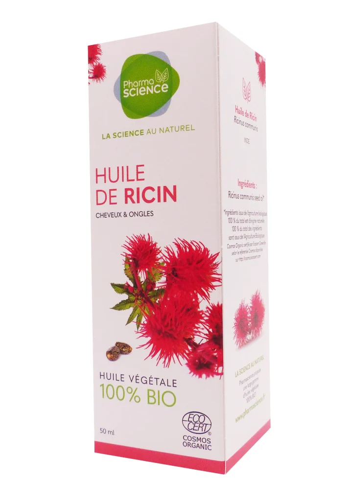 PHARMASCIENCE HUILE VEGETALE DE RICIN BIO 50ML 2 huile de ricin pack