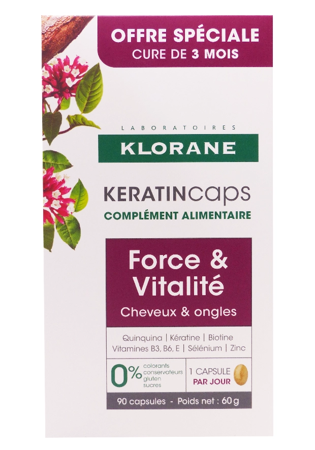 KLORANE KERATINCAPS CAPS 90 CAPSULES 2 klorane keratincaps 90 capsules