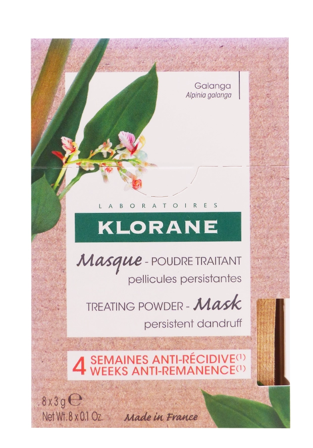 KLORANE MASQUE POUDRE TRAITANTE AU GALANGA 5 klorane masque poudre galanda sachets