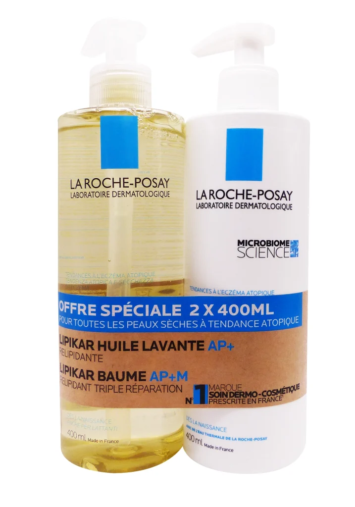 la roche posay lot huile lavante et baume 400 ml