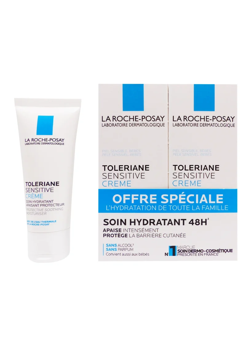 LA ROCHE-POSAY TOLERIANE SENSITIVE CREME 2X40ML 3 la roche posay toleriane sensitive creme lot