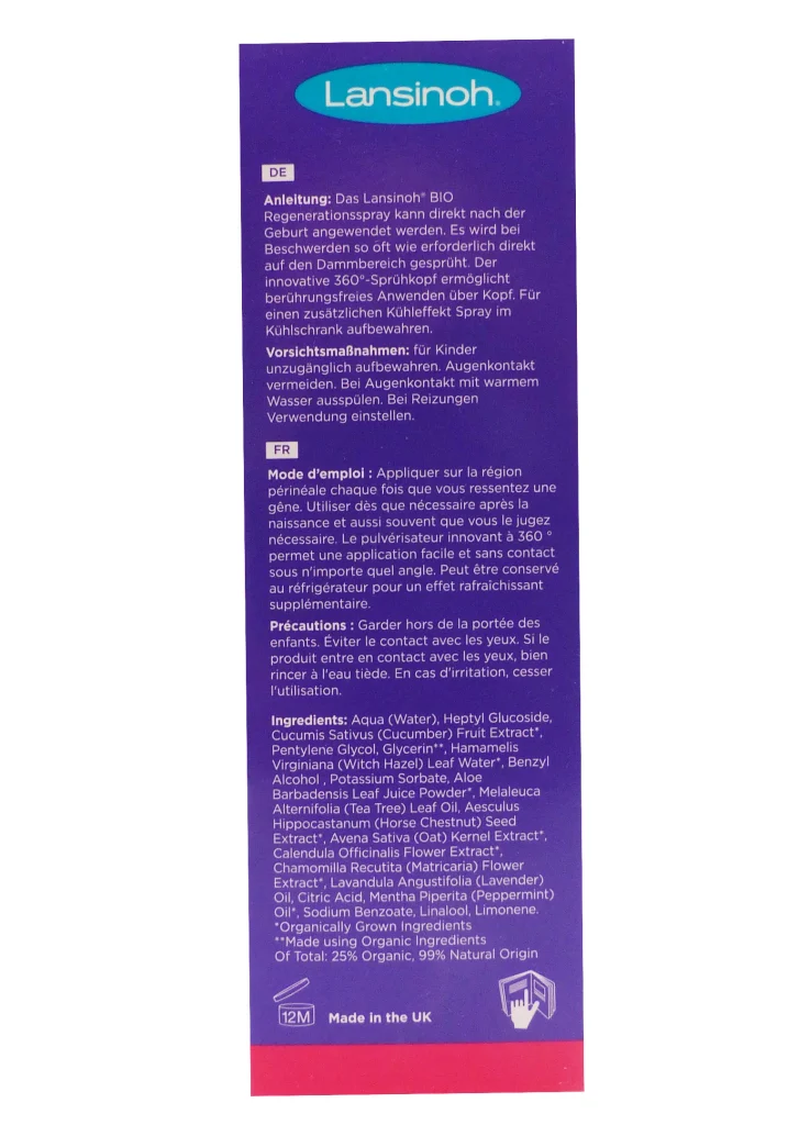 LANSINOH SPRAY APAISANT POST-ACCOUCHEMENT 100ML 5 lansinoh