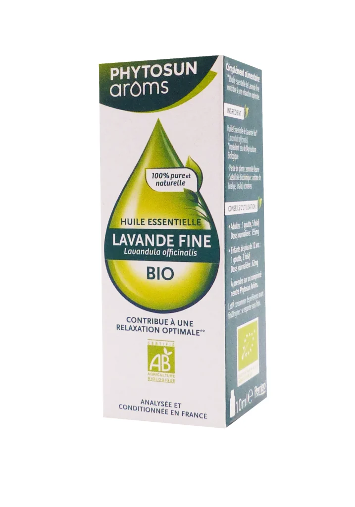 PHYTOSUN ARÔMS HUILE ESSENTIELLE LAVANDE FINE BIO 10ML 2 lavande fine bio phytosun huile essentielle