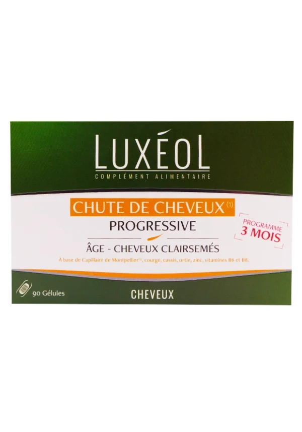 luxeol chute de cheveux progressive 90 gélules