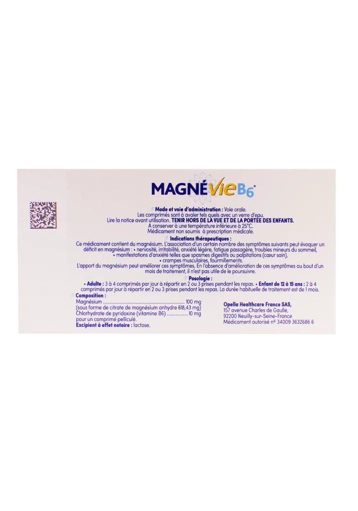 magnevie b6 60 comprimes dos