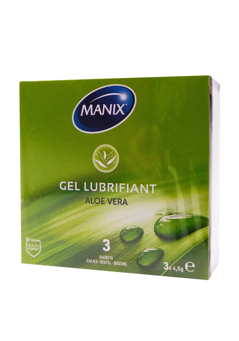 manix gel lubrifiant aloe vera 3 sachets de 4,5g